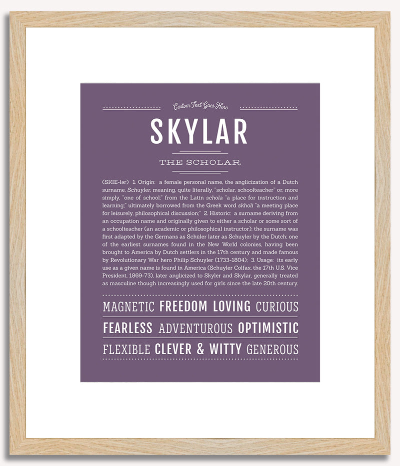 Skylar (female) | Name Art Print