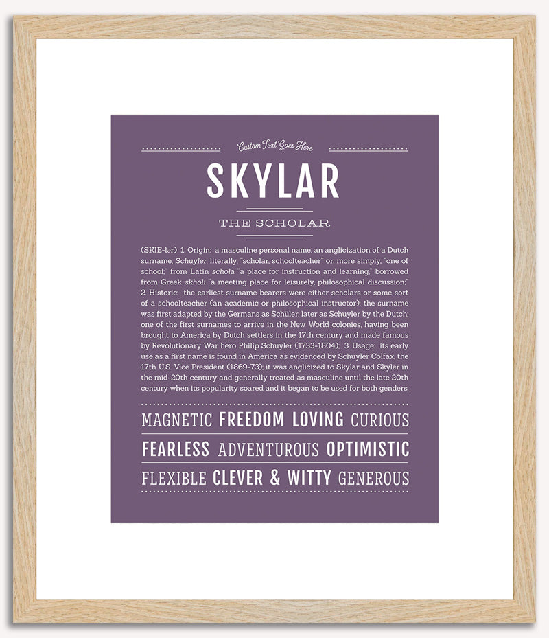 Skylar (male) | Name Art Print