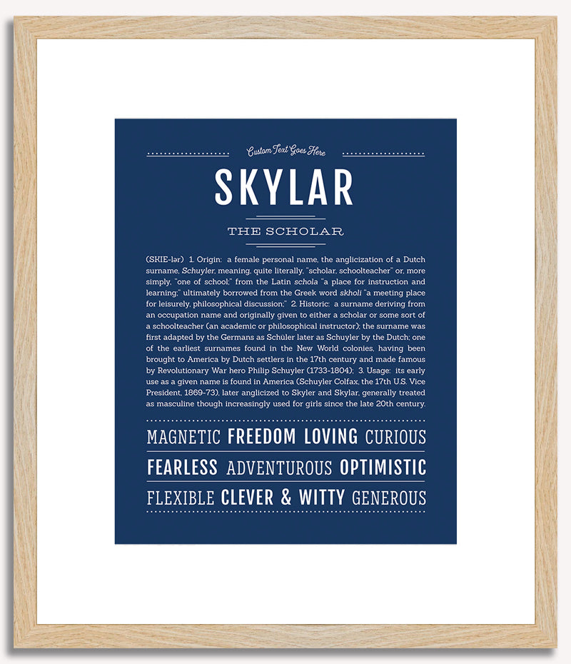 Skylar (female) | Name Art Print