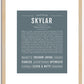 Skylar (female) | Name Art Print