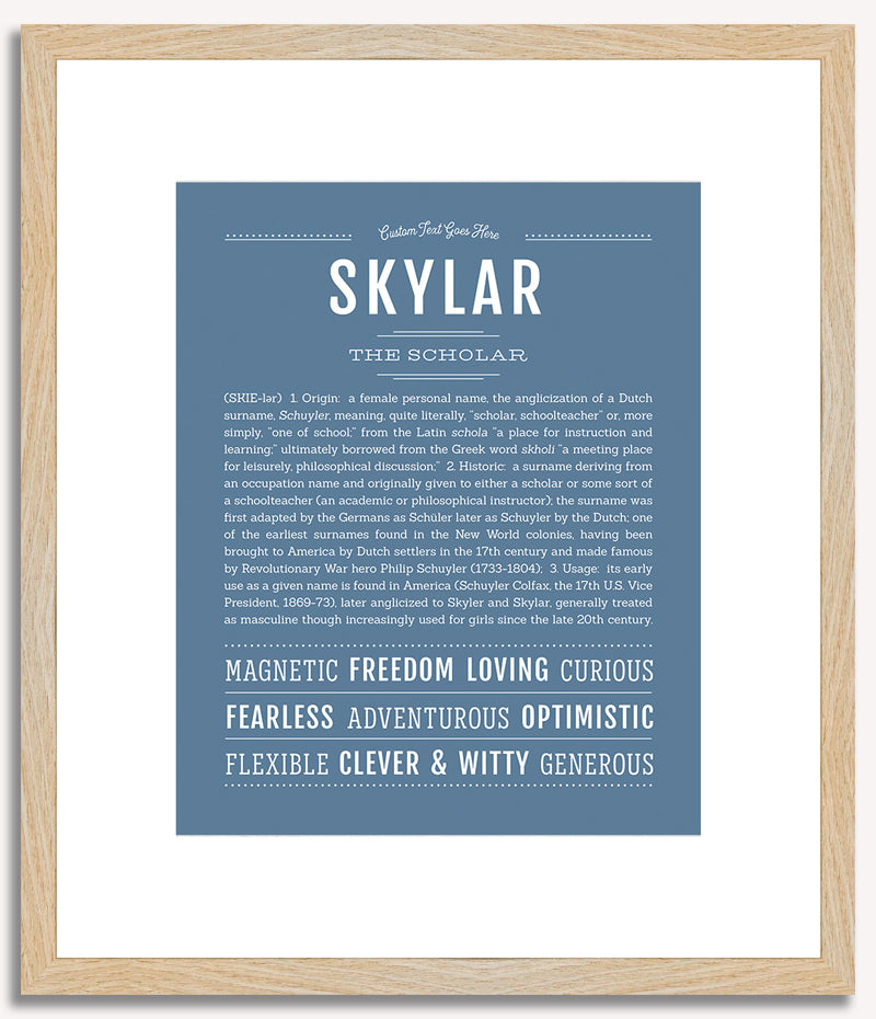 Skylar (female) | Name Art Print