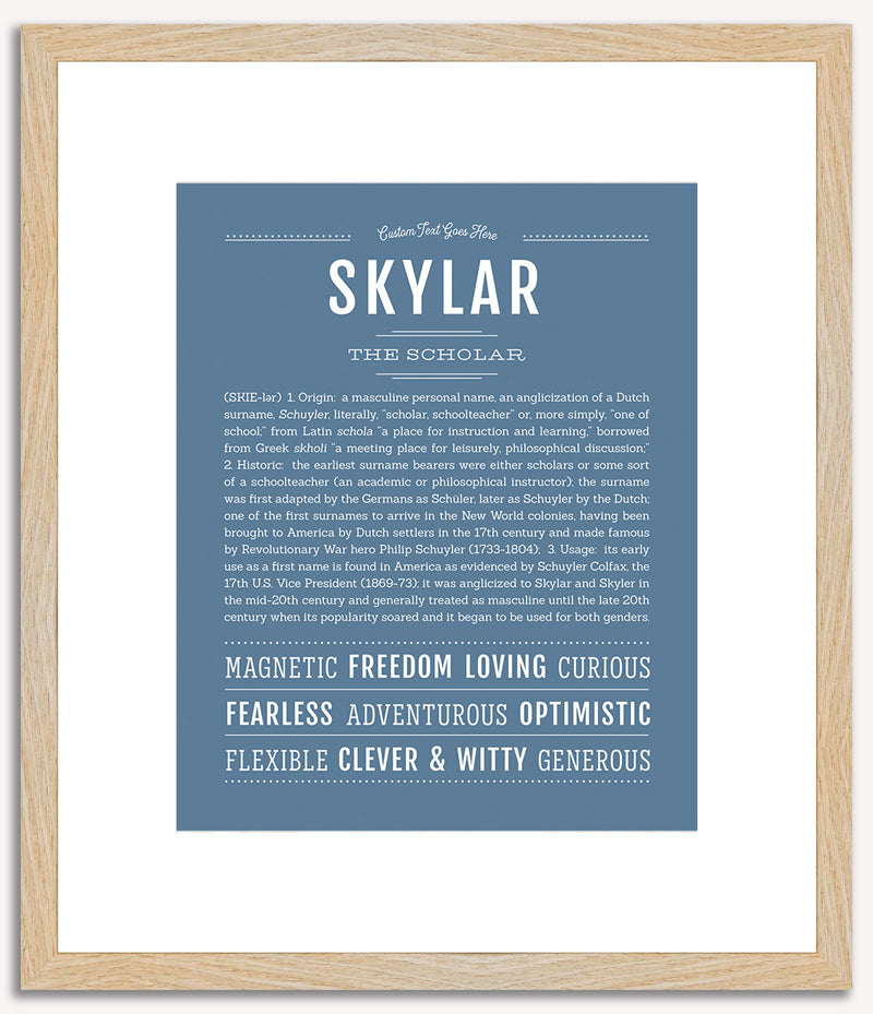 Skylar (male) | Name Art Print