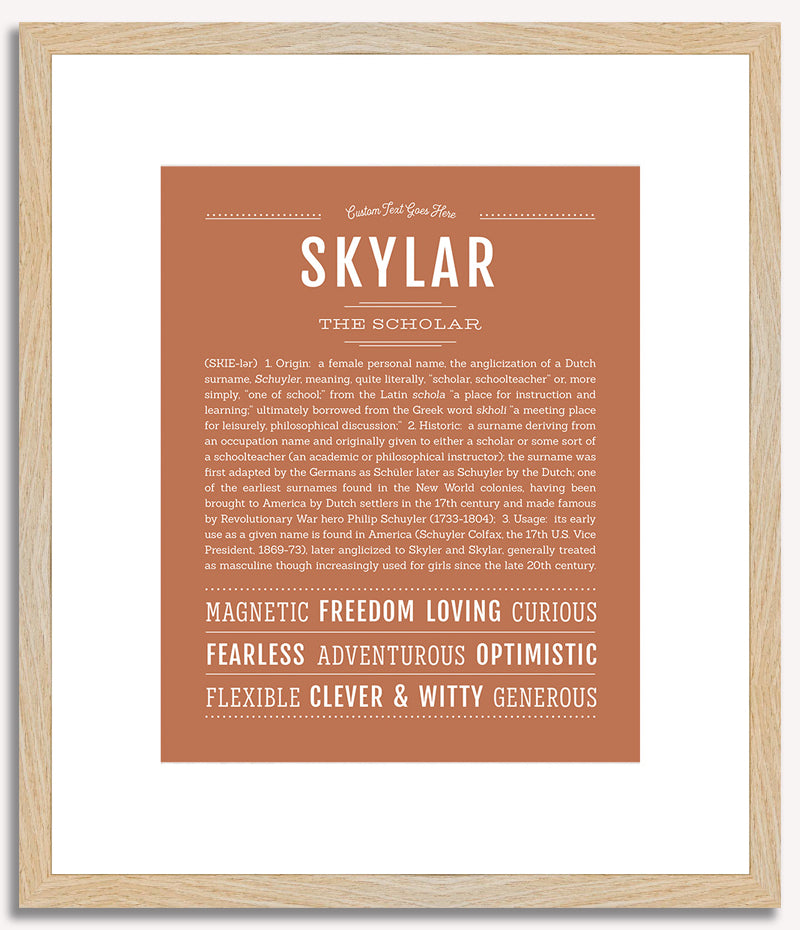 Skylar (male) | Name Art Print