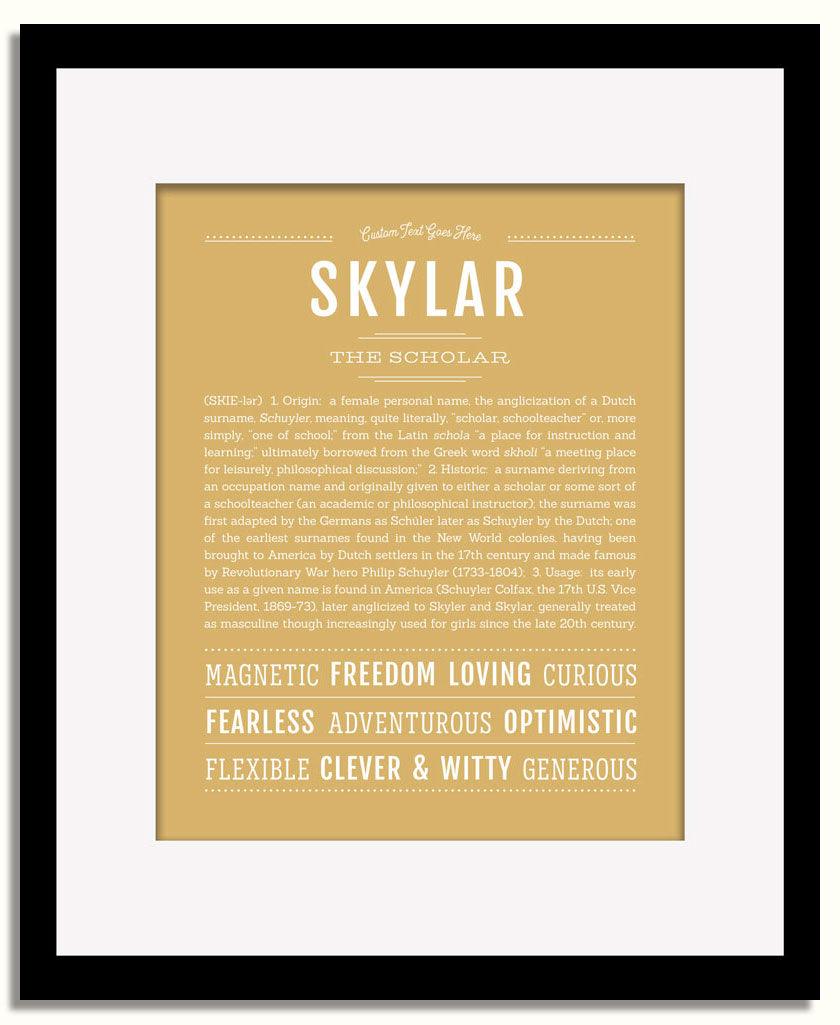 Frame Options | Matte Gold | Black Frame, Matted