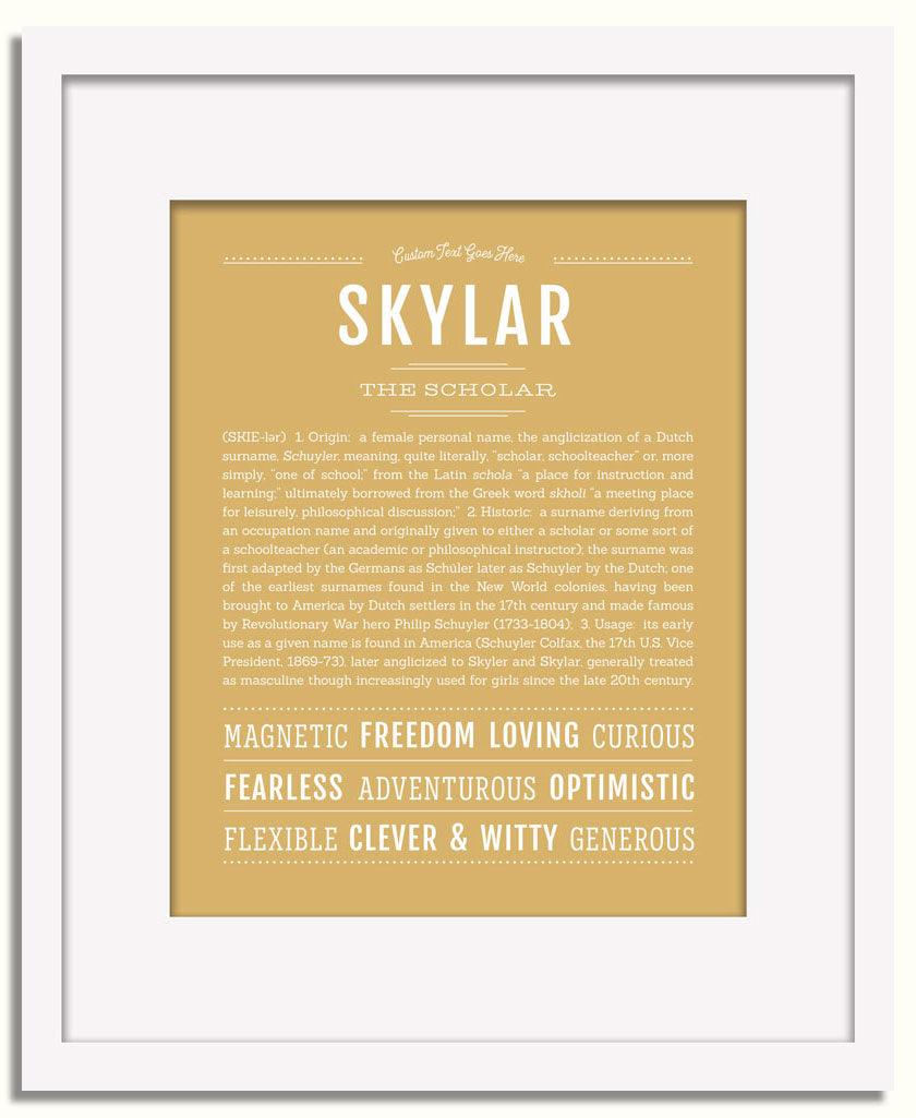 Frame Options | Matte Gold | White Frame, Matted