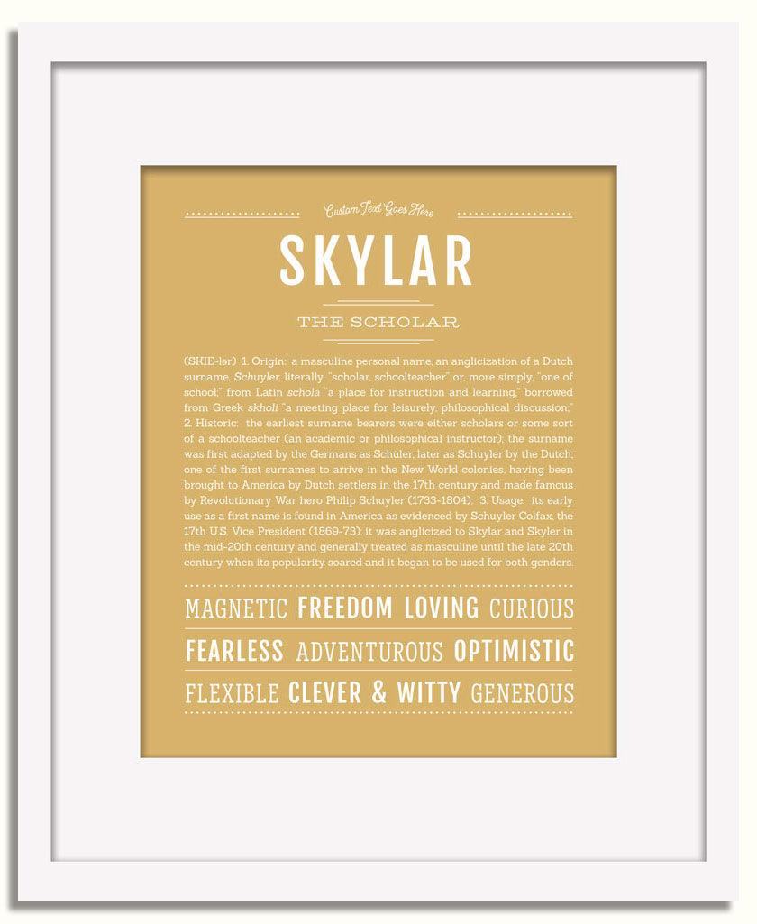 Frame Options | Matte Gold | White Frame, Matted