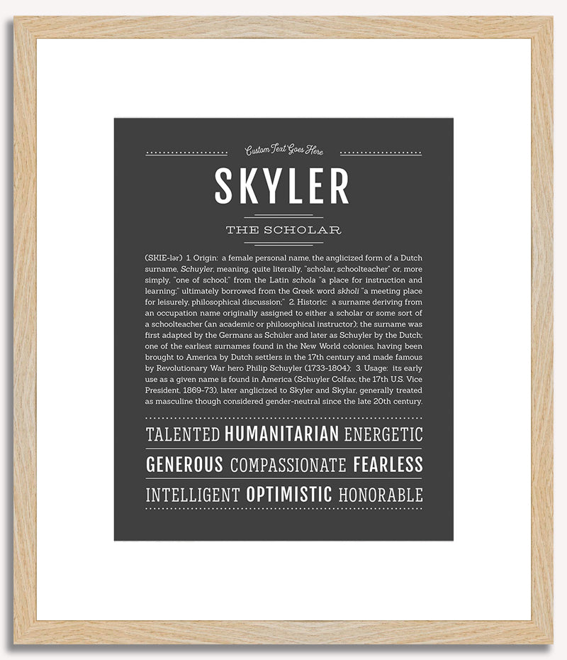 Skyler (female) | Name Art Print