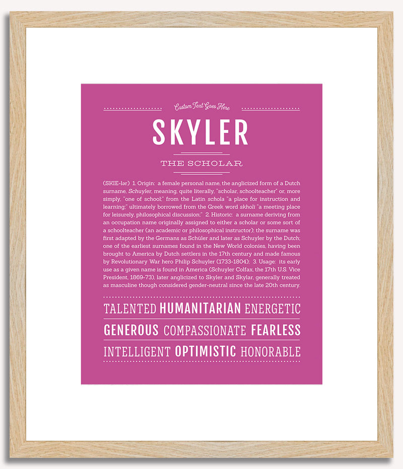 Skyler (female) | Name Art Print