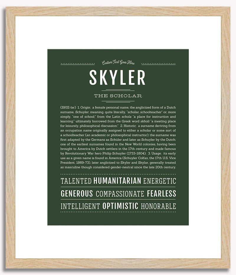 Skyler (female) | Name Art Print