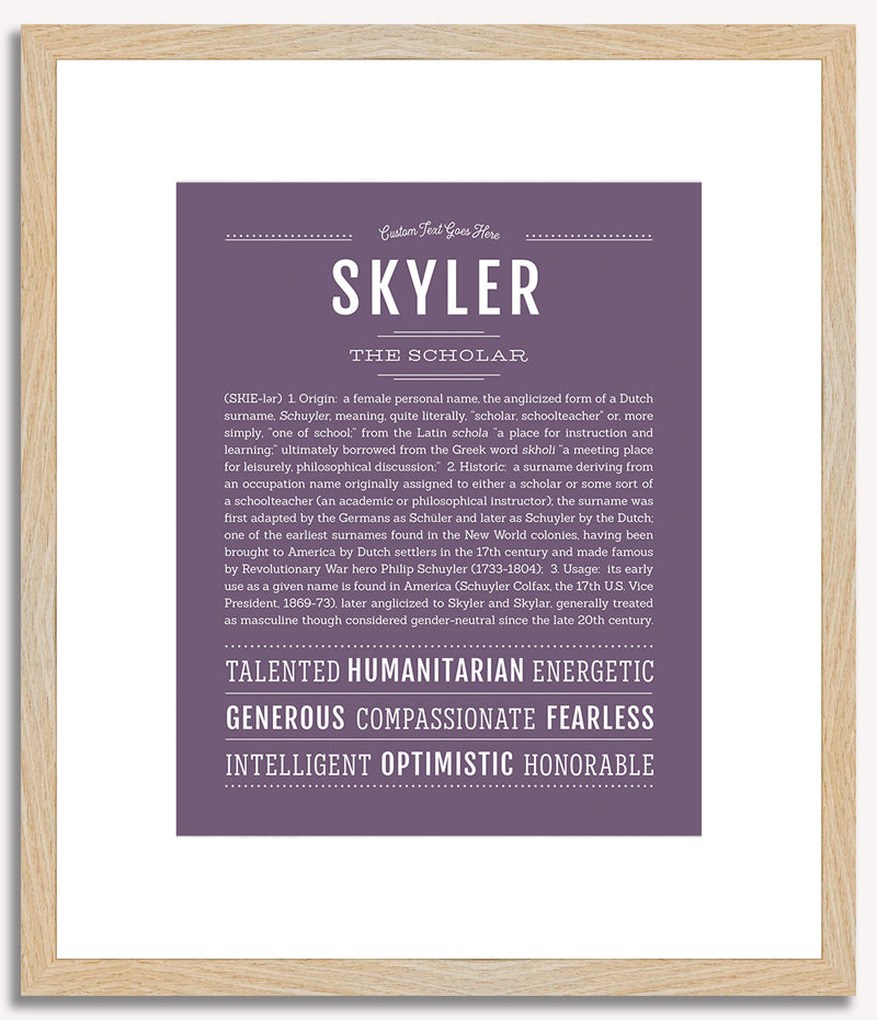 Skyler (female) | Name Art Print