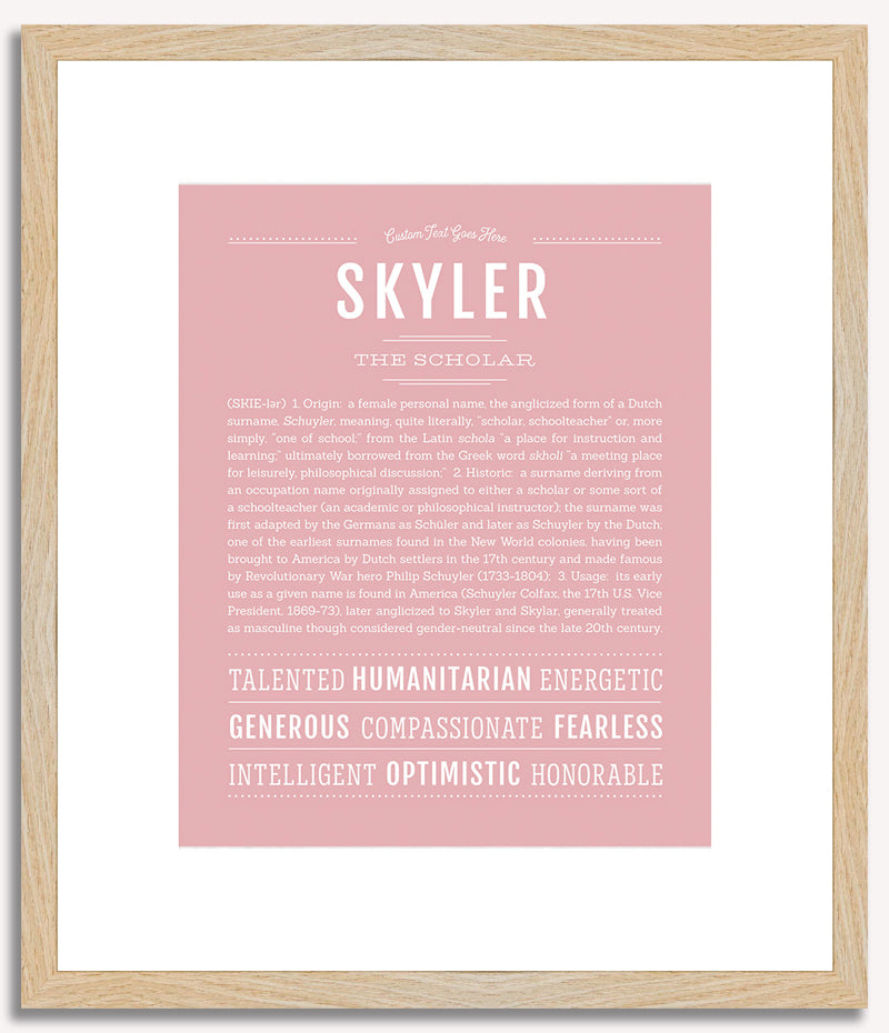 Skyler (female) | Name Art Print