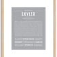 Skyler (male) | Name Art Print