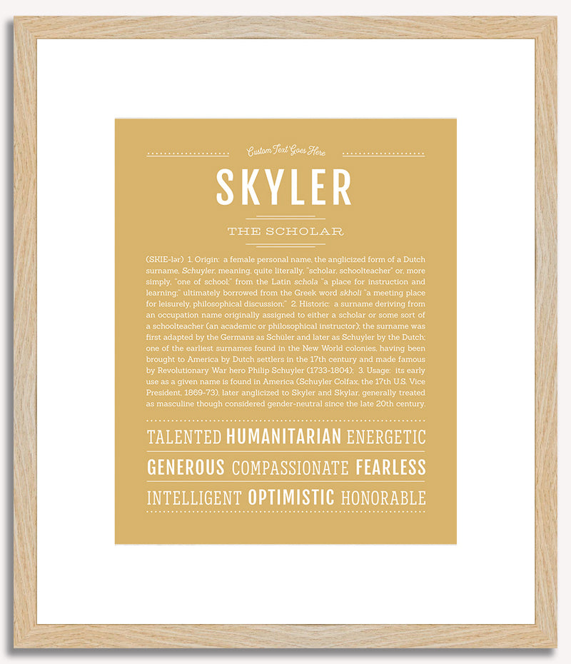 Skyler (female) | Name Art Print