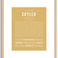 Skyler (male) | Name Art Print