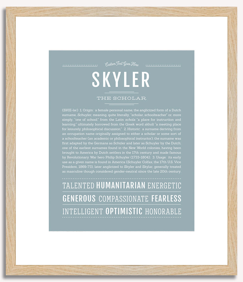 Skyler (female) | Name Art Print