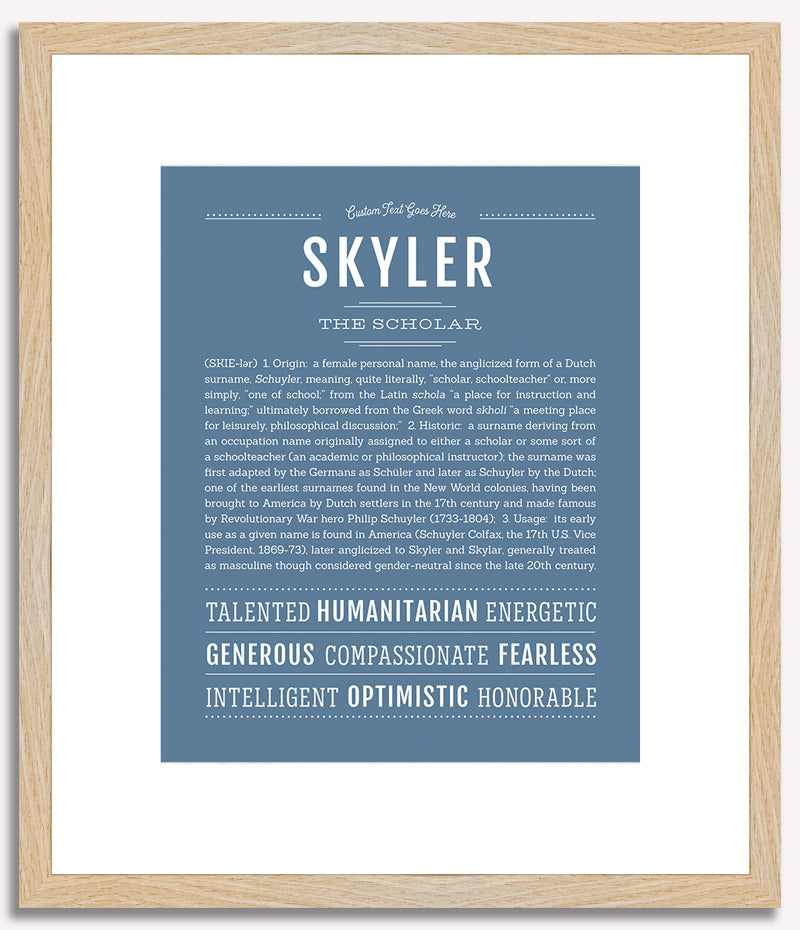 Skyler (female) | Name Art Print