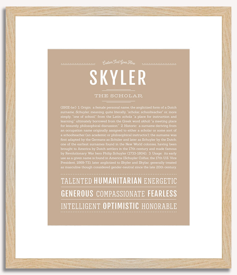 Skyler (female) | Name Art Print