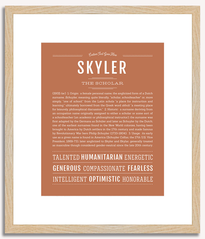 Skyler (female) | Name Art Print