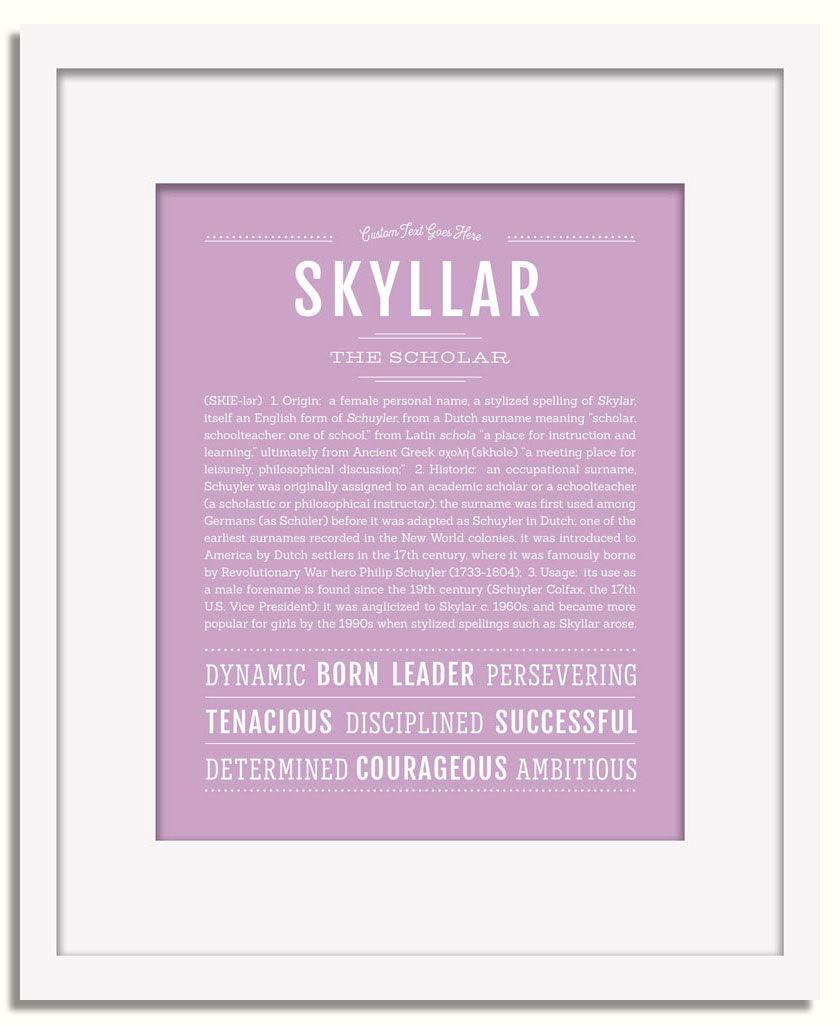 Frame Options | Lilac | White Frame, Matted