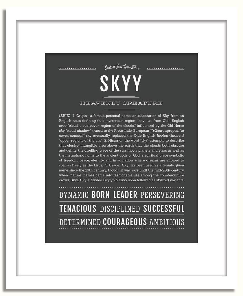 Skyy | Name Art Print – Name Stories