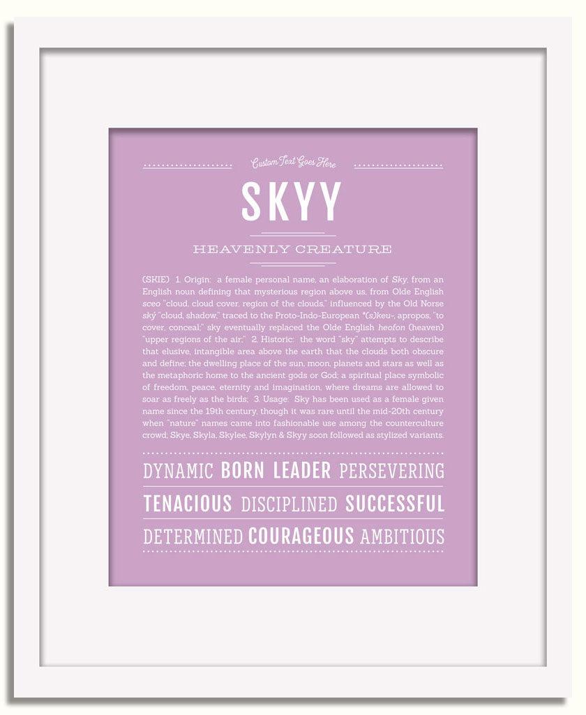 Frame Options | Lilac | White Frame, Matted