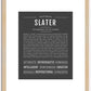 Slater | Name Art Print