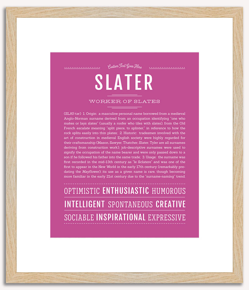 Slater | Name Art Print