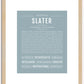 Slater | Name Art Print