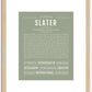 Slater | Name Art Print