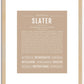 Slater | Name Art Print