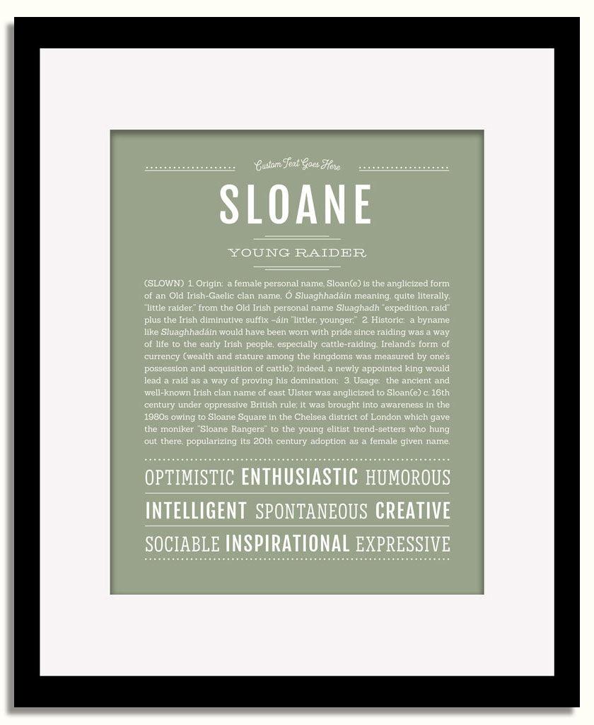 Frame Options | Sage | Black Frame, Matted