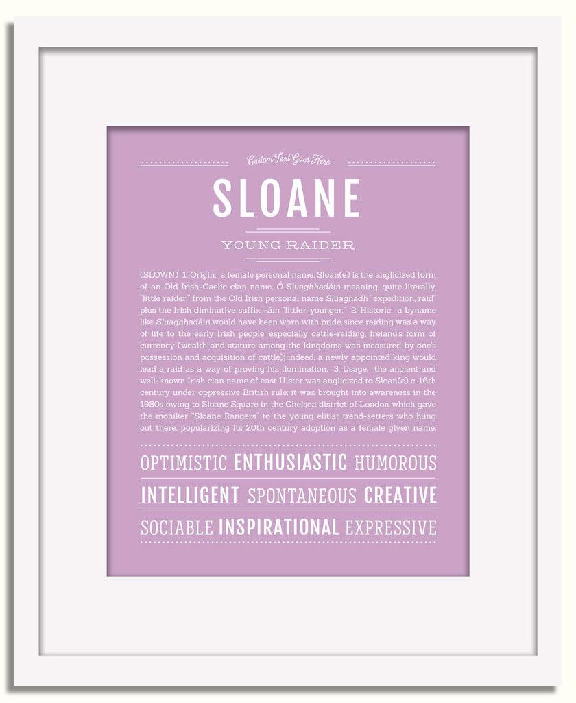 Frame Options | Lilac | White Frame, Matted