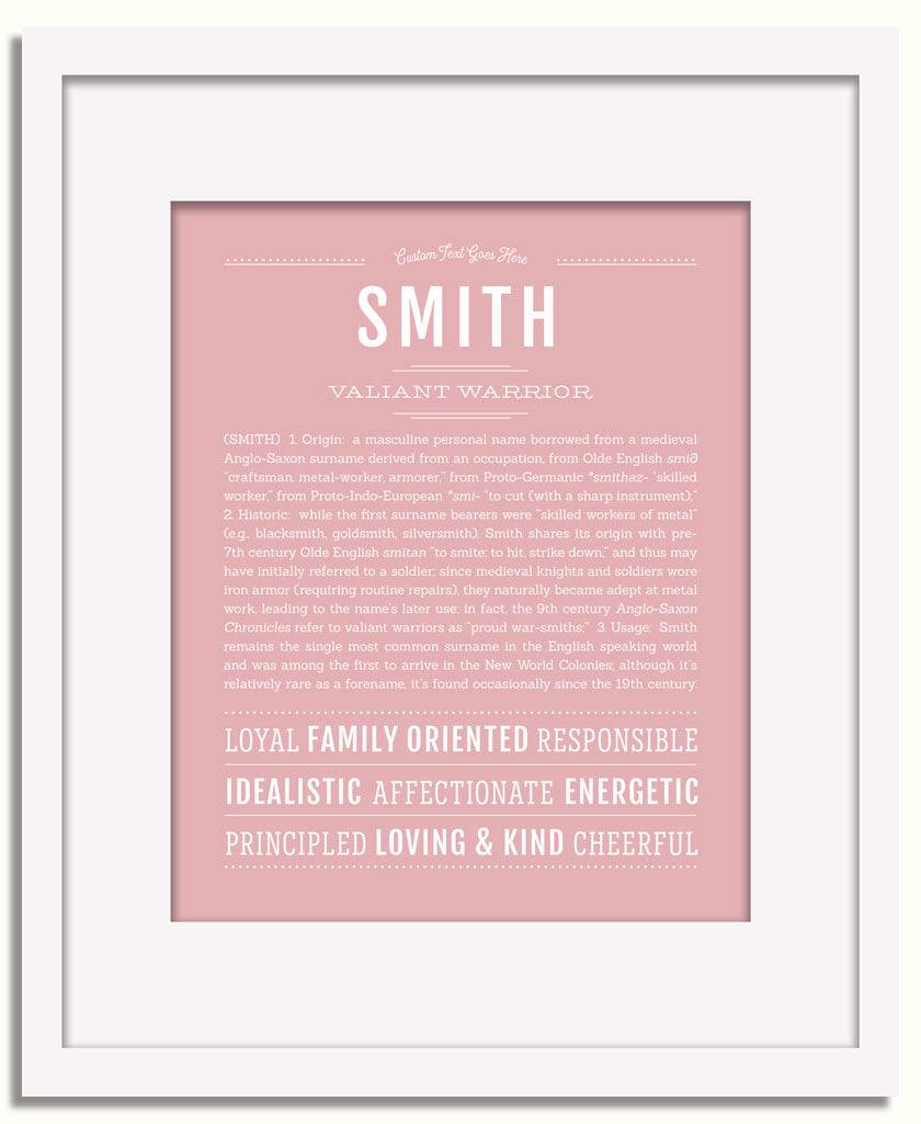 Frame Options | Dusty Rose | White Frame, Matted