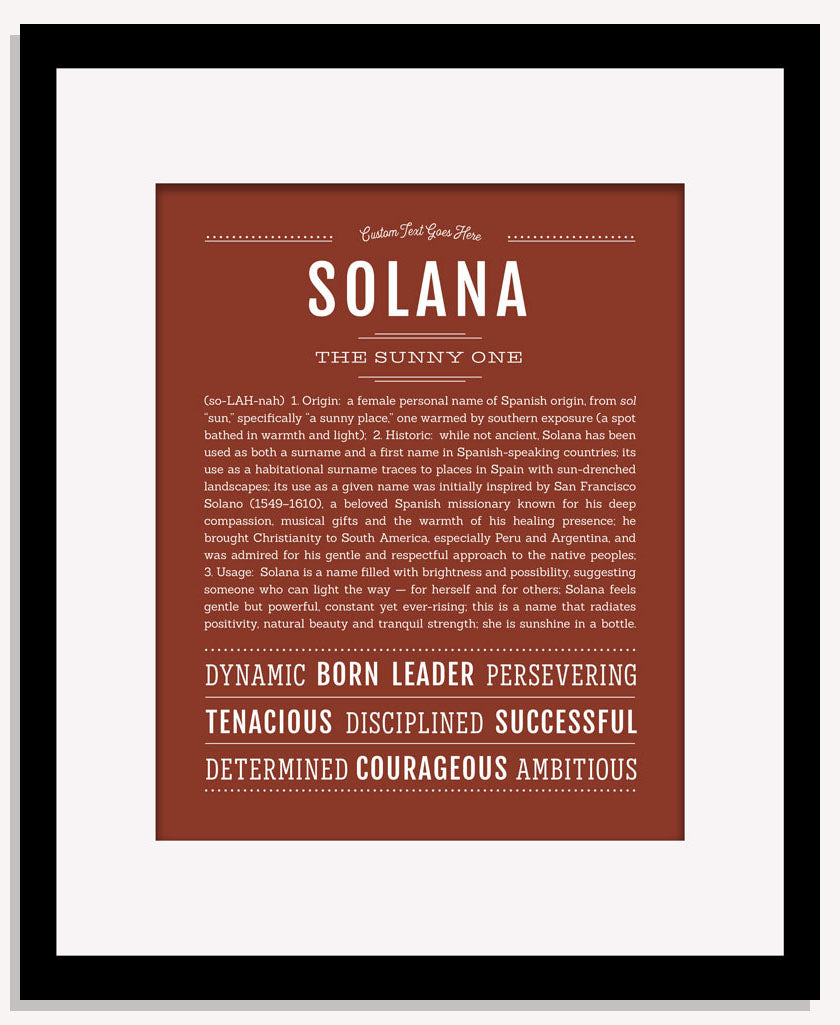 Solana | Name Art Print