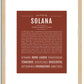 Solana | Name Art Print