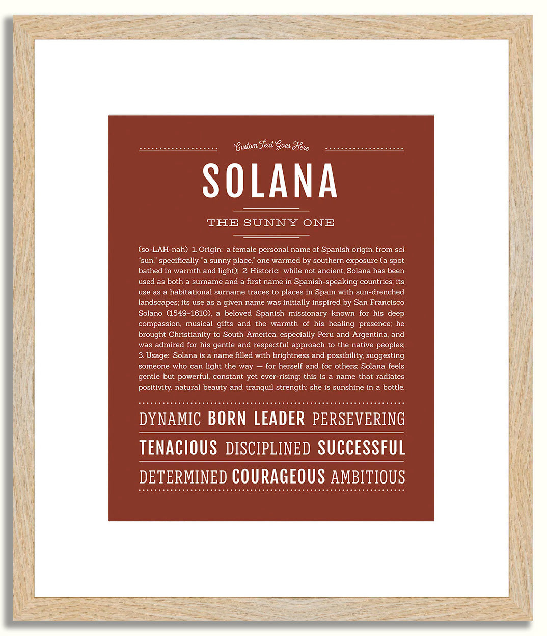Solana | Name Art Print