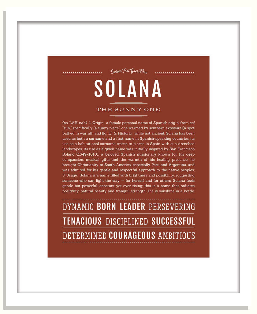 Solana | Name Art Print