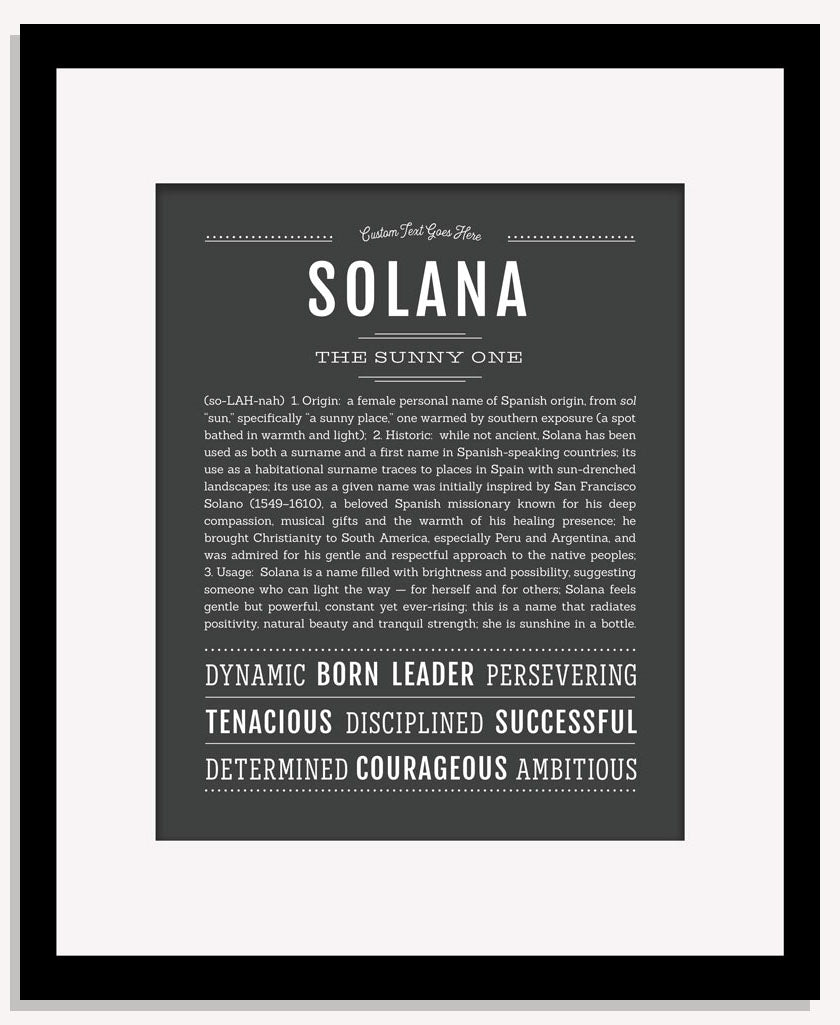 Solana | Name Art Print