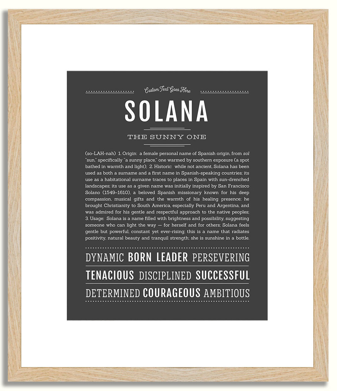 Solana | Name Art Print
