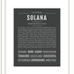 Solana | Name Art Print