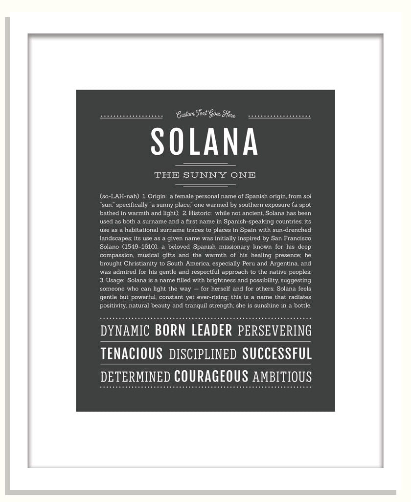Solana | Name Art Print