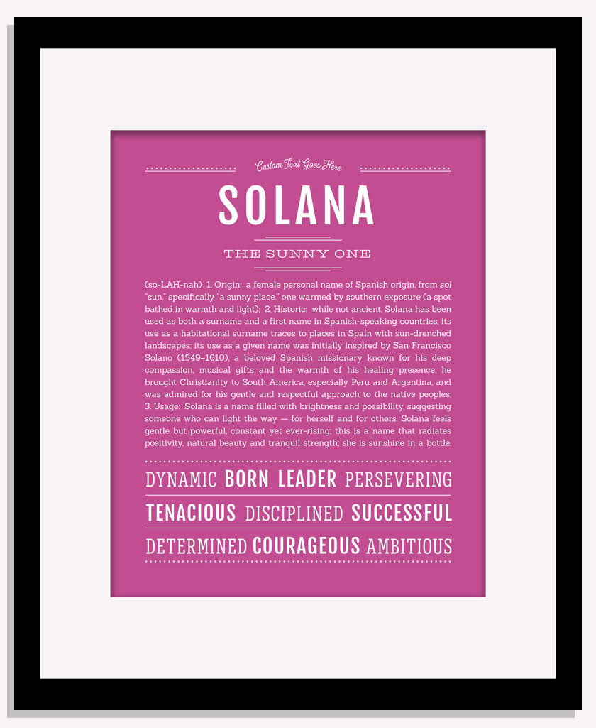 Solana | Name Art Print