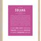 Solana | Name Art Print