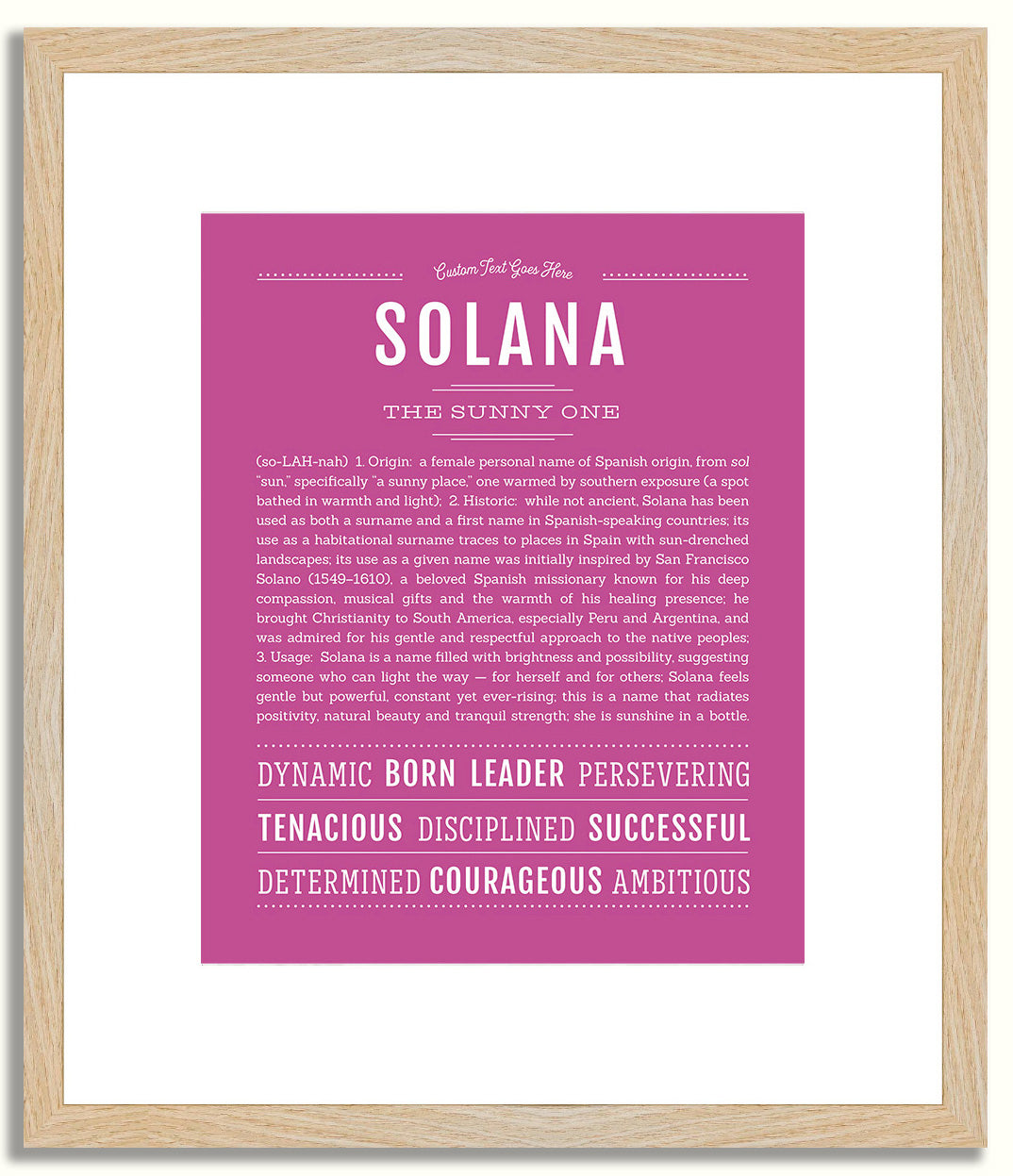 Solana | Name Art Print