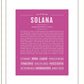 Solana | Name Art Print