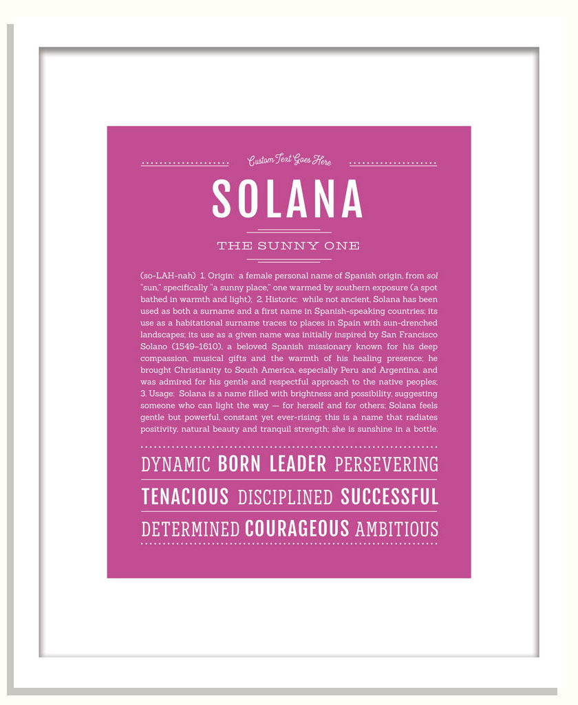 Solana | Name Art Print