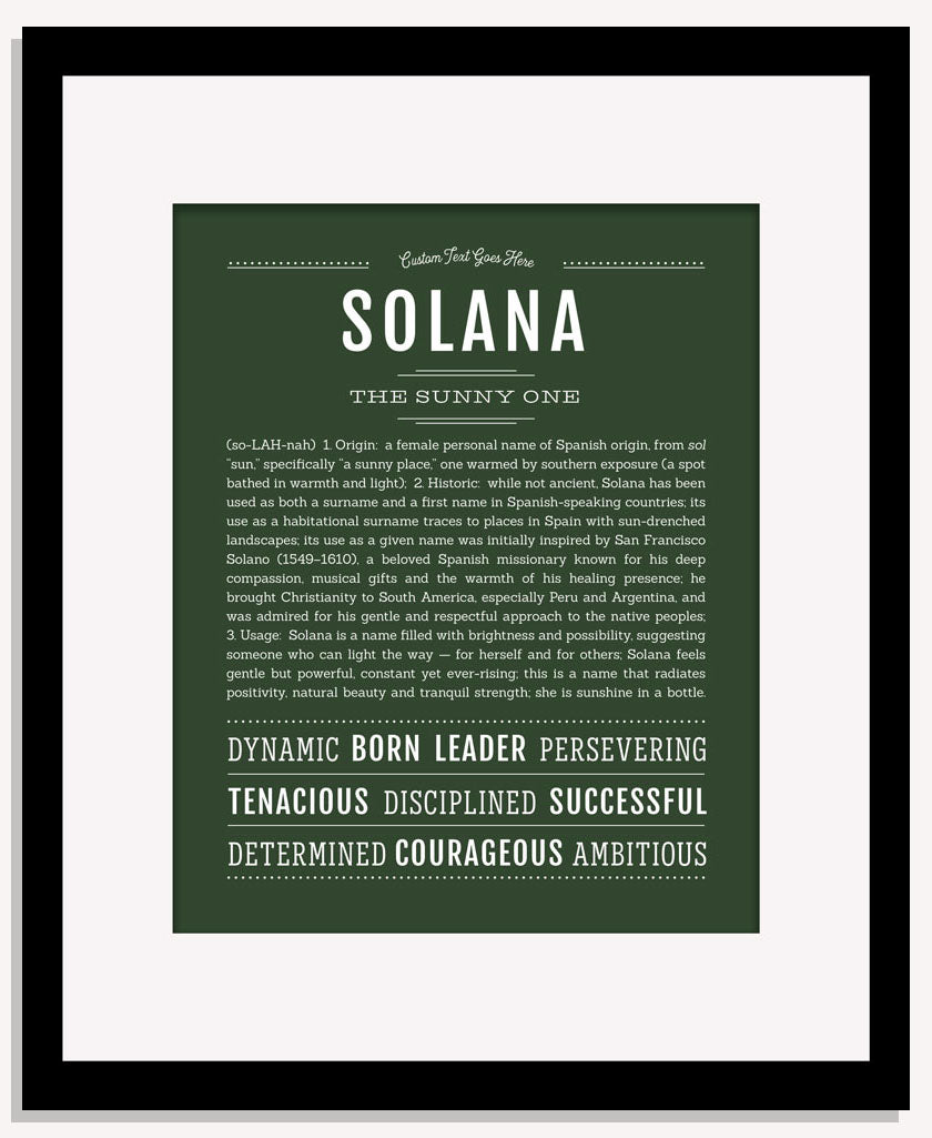 Solana | Name Art Print