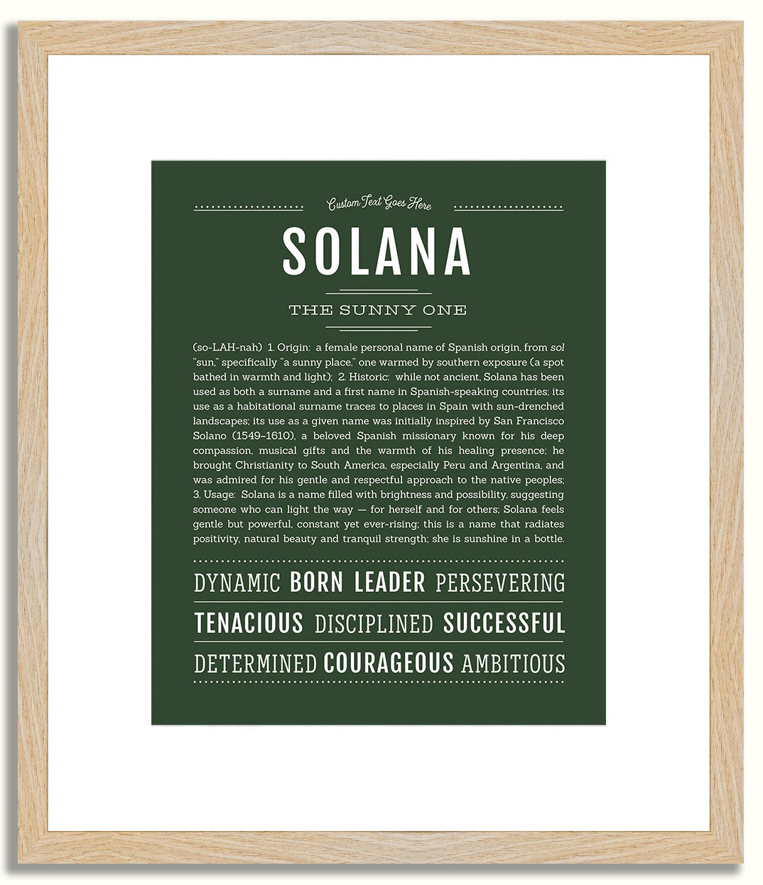 Solana | Name Art Print