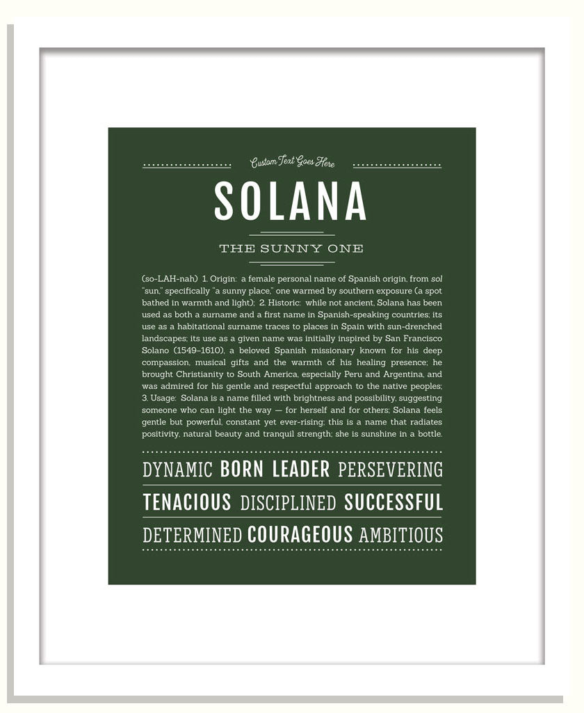 Solana | Name Art Print