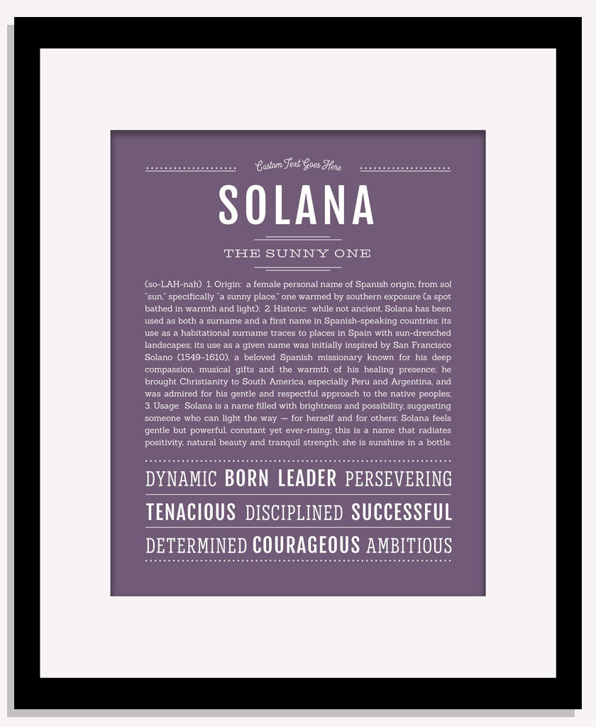 Solana | Name Art Print